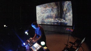 Photo from Tech Rehearsal/Sound Check from Dairy Center for Performing Arts Electronic Music Concert
